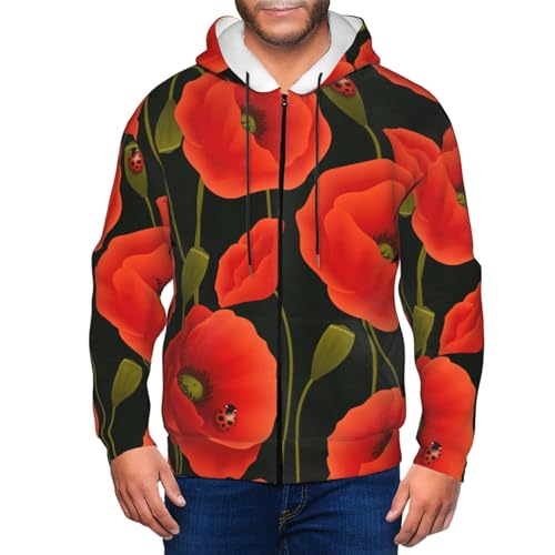 Sweat à capuche homme imprimé fleurs pull décontracté automne hiver doux - 7