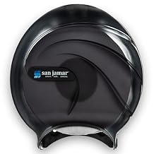 San Jamar Oceans Plastic Single Jumbo Bath Tissue Dispenser, 3.25" Core, Black Pearl