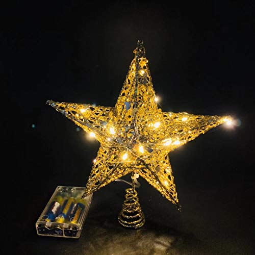 Estrella para árbol de Navidad Emopeak con 20 luces LED de bajo consumo e interiores 3