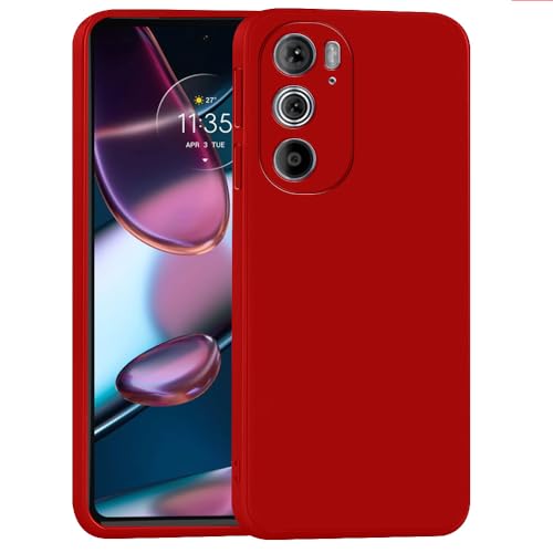Image of Back Cover for Motorola Edge 30 Pro 5G | Full Camera Protection | Premium Liquid Silicon Case | Flexible Bumper Case for Motorola Edge 30 Pro 5G (Red)