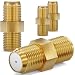 Produktbild HB-DIGITAL 4x Profi SAT Koaxialkabel Adapter Verbinder F-Kupplung F-stecker Für Fernsehkabel Antennenkabel Satelliten Kabel 2X F-Buchse Breite - Vergoldet