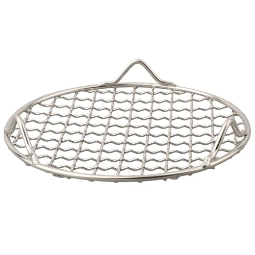 Miniatura 6 de Rejilla De Refrigeración Redonda, 201 De Alambre Inoxidable Para Horno, Red De Parrilla De Barbacoa Con 3 Patas, Para Cocinar, Hornear Al Vapor 15 Cm