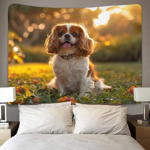 Impression 3D Shih Tzu tapisserie murale en polyester doux haute densité - 4