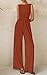 PRETTYGARDEN One Piece Jumpsuits for Women Dressy Casual Sleeveless Crewneck Wide Leg Rompers Jumpers 2026 Vacation Summer Outfits(Brick Red, L)