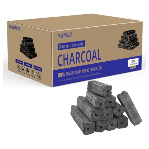 FANEAMADE Binchotan Style Bamboo Charcoal Logs, Bulk 20 lb Bag for BBQ