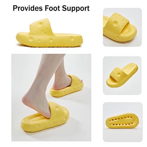 Jfxgjuv Cheese Slippers, Cheese Slides for Women and Men, Pillow Sandals Cloud Slides Non Slip Quick Dry Shower Sandals House Shoes4