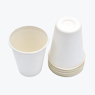 Deep 9 Oz Disposable Food Serving Cups Heavy-Duty, 100% Biodegradable, Plastic Free| Made of Eco-Friendly Sugarcane Bagasse| Compostable Cups | Pack of 50 - For Breakrooms, Offices & Everyday Use