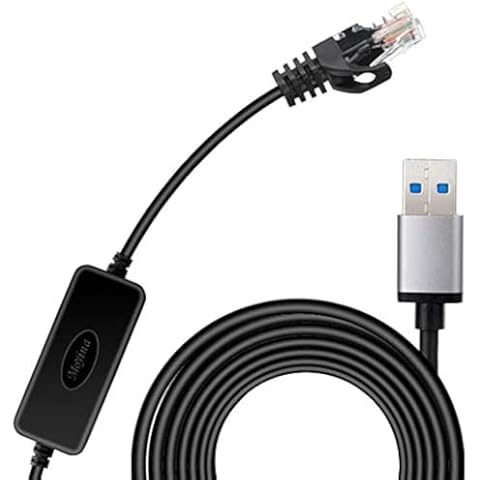 Moyina USB3.0 to RJ45 Gigabit Ethernet Network Cable for Switch, Router, Gateway, Modem with MacBook,Windows, Chromebook,Surface Pro, Linux Cover