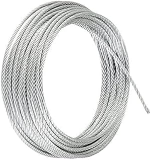 Meltec 304 Stainless Steel Wire Rope 2MM Thickness for Hoisting, Hanging Stage Lights, Cable Railing, Gym Rope, Car Towing, Hanging Photos, Marine, Aircraft (25 Mtrs)