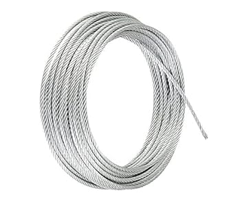 Meltec Galvanised Steel Wire Rope 5MM Thickness for Hoisting, Hanging Stage Lights, Cable Railing, Gym Rope, Car Towing, Hanging Photos, Marine, Aircraft (5 Mtrs)