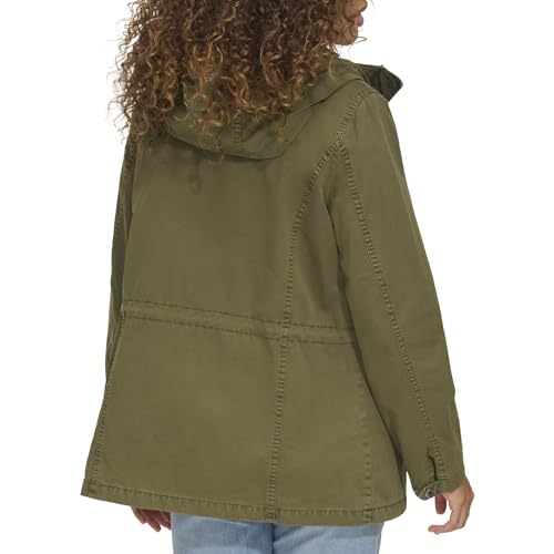 Levi's Women's Plus Four Pocket Hooded Military Jacket4