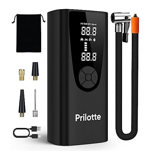 Tire Inflator Portable Air Compressor-Upgrade 20000mAh Electric Air Pump for Car Tires-150 PSI Tire Pump-Cordless Tire Inflation with Pressure Gauge Emergency Light for Car, Motor, Bike, Ball, Black