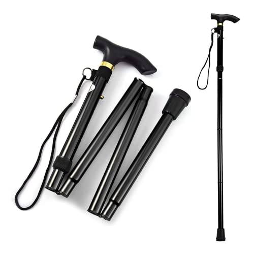 Bastones Negro Bastón Plegable Ajustable de 33 a 37 Pulgadas Bastones Portátiles para Caminar Bastón de Aluminio para Senderismo,Ancianos Cover