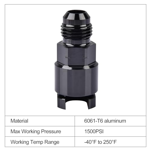 Evil Energy 6AN Male to 3/8" Quick-Disconnect Female EFI Fitting Aluminum by EVIL ENERGY - Image 3