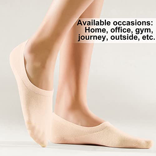 Bluemaple No Show Socks Women No Show Liner Socks Womens No Show Socks Thin Low Cut Casual Socks Non Slip (As1, Alpha, L, Regular, Regular, 3Nude, Large) #TOP4