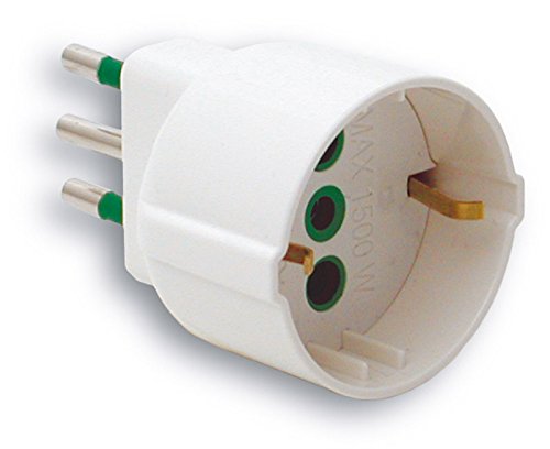 FME 87120 Tipo L (IT) Universal Blanco Adaptador de Enchufe eléctrico - Adaptador para Enchufe