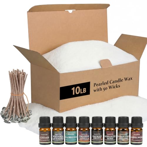 SAEUYVB 10 lbs White Natural Pearled Candle Sand Kit