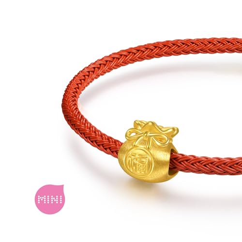Image of CHOW SANG SANG 999 Gold Charme Fortune Bag Charm Bracelet for Women & Men 17cm 95985C