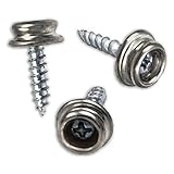 RAM-PRO Set of 100 Snap Button Screw-in Studs Pack - All Phillips Heads