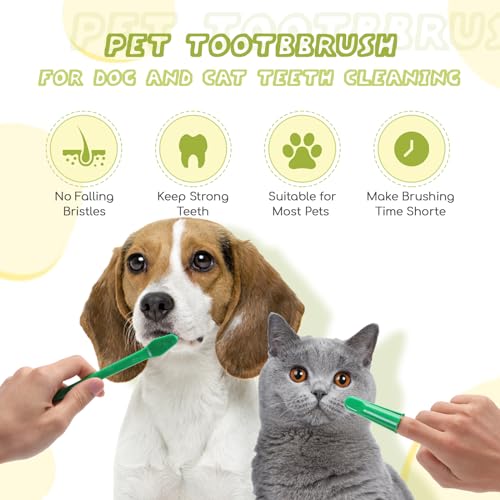 Nobleza Dog Toothbrush and Enzymatic Toothpaste Kit with 2 x Finger Toothbrush for Clean Pet Teeth, Eliminate Bad Breath, Remove Plaque and Tartar, Improve Gums Health and Pet Oral Hygiene Care - Image 3