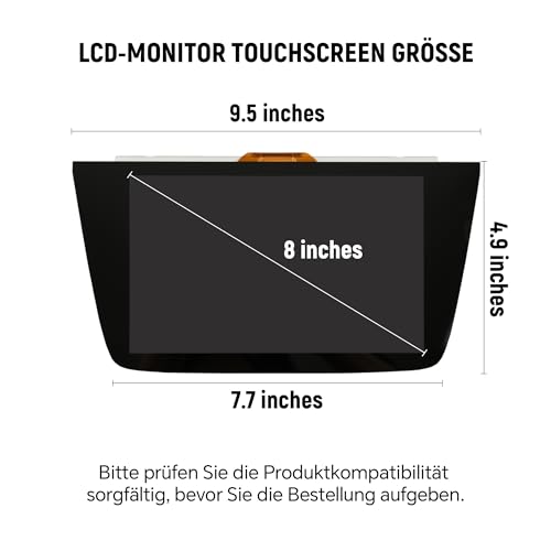 YADINATAY LQ080Y5DZ10 LCD Display für Opel Astra k Intellilink Navi 900 Touchscreen Vauxhall 2015-2020 Monitor GPS Navigation Digitalisierer Auto LQ080Y5DZ06 LQ080Y5DZ09 LQ080Y5DZ11 Bildschirm
