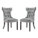Dorel Living Clairborne Upholstered dining chair, set of 2, Gray