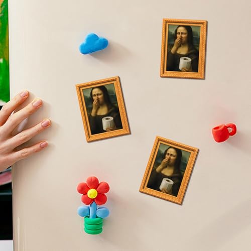 Xmccvt Funny Magnets for Fridge,Wooden Photo Frame Shape Crafts - Humorous Female Vintage Fun Fridge Magnets,for Whiteboard Classroom Workplace Car Home School