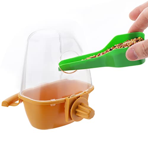 2 Pcs Small Bird Slot Feeder No Mess Cage Hanging Feeder Cup Plastic Food Feeding Box