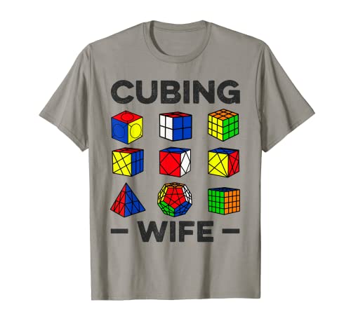 Cubing Wife Funny Speed Cubing Amante de las matemáticas Camiseta
