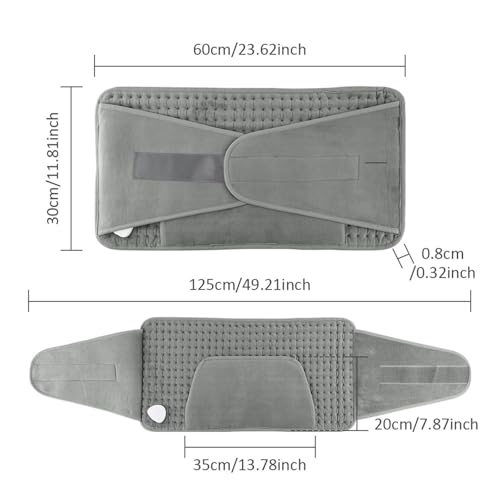 Zialofi Almofada de aquecimento elétrico com 10 temperaturas aquecedor de cintura aquecimento elétri