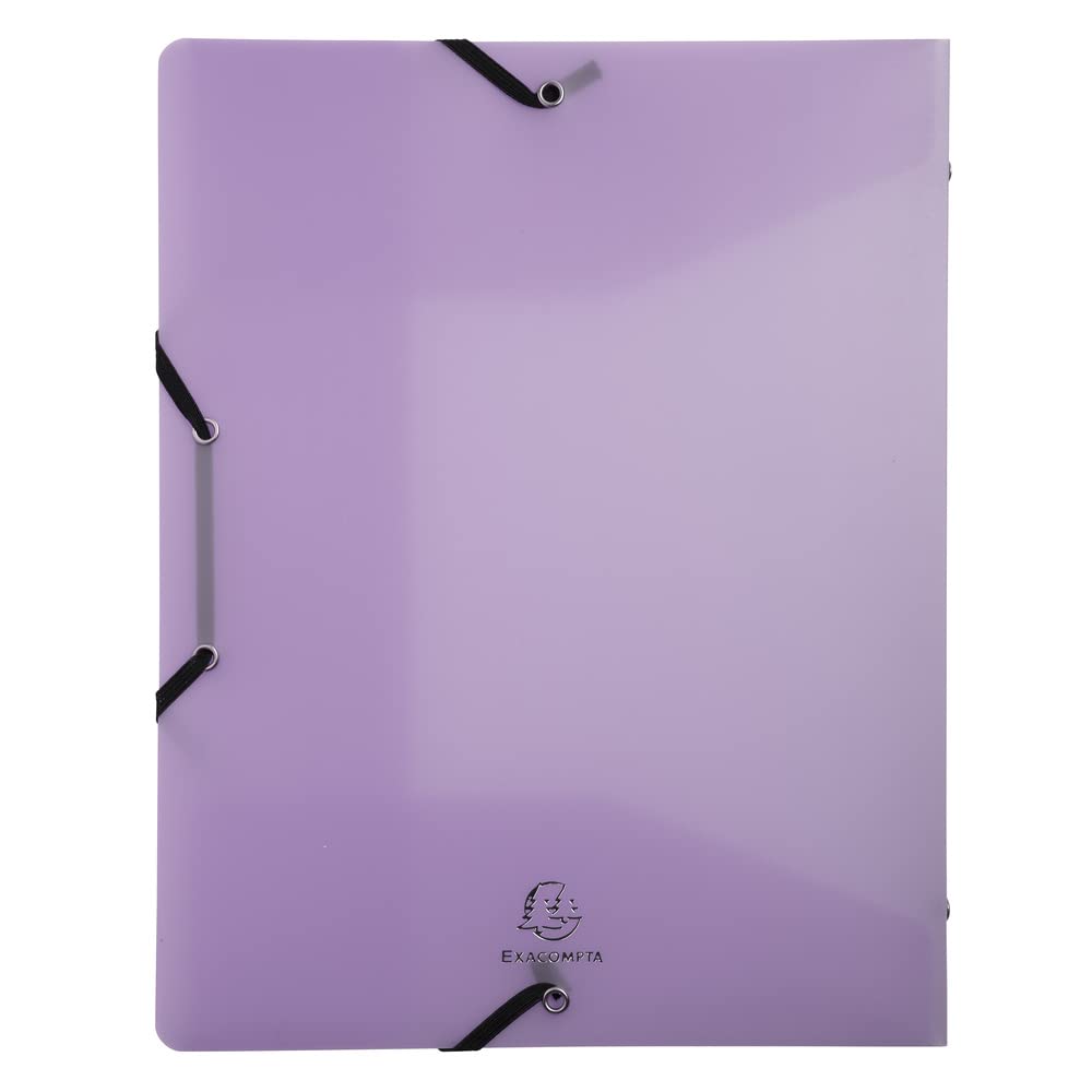 Exacompta - Réf. 56279E - 1 trieur personnalisable Kreacover Pastel - avec 3 rabats - avec élastiques - couverture et intérieur en PP - 8 compartiments - dim 25x32cm - pour A4 - 5 couleurs aléatoires