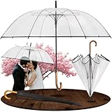 LOGAN & BARNES Parapluie Transparent Cloche Ø 120 cm pour 2 Personnes   Grand Parapluie Mariage resistant au vent pour de belles photos de mariage   Modèle CARDIFF
