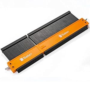 Saker Aansluitbare contourmal zwart & oranje (12 cm + 25 cm) contourreductielabel met slot – kan worden samengesteld – onregelmatig lassen houtbewerking tracing