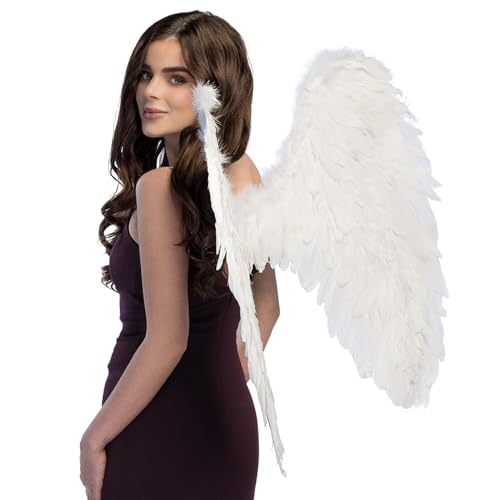 Boland - Asas de anjo, aprox. 87 x 72 cm, anjo, decoração, Natal, dia dos namorados, carnaval, Halloween, festa de fantasias, fantasia, teatro, acessório, disfarce