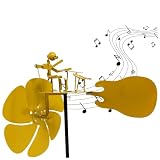 Handmade Metal Rock Band Windmill, Drummer Wind Spinner, Unique Drummer Statue Gift for Music Lovers, Garden Decor for Outside, Windmill for Yard and Garden