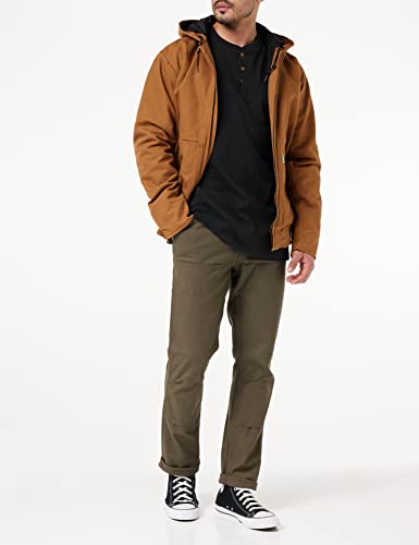 Carhartt Men's Loose Fit Heavyweight Long-Sleeve Pocket Henley T-Shirt, Black, Large #TOP5