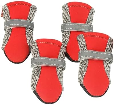 Dog Shoes Non-Slip Puppy Boots Anti-Stain Red S