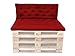 Produktbild Ambientehome Palettenkissen mit Rückenlehne, rot, Sitzpolster 120 x 80, Rückenkissen 120 x 60 cm, Indoor & Outdoor