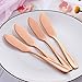 Bisda Stainless Steel Cheese Dessert Knives, Set of 6, Breakfast Butter Knife, Slicer Sandwich Spreader (Rose Gold)