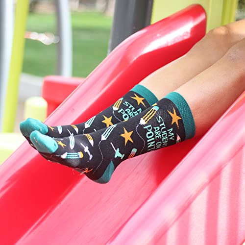 Lavley - Nerd Socks - Funny Gifts for Book Lovers, Music Lovers, Men and Women (US, Alpha, One Size, Regular, Regular, Students) - Thumbnail 4