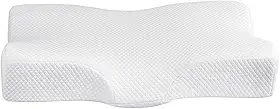 Travesseiro Cervical Ortopédico Viscoelástico com Fronha Removível | Travesseiro Antialérgico Ergonômico para Pescoço | Ideal para Dormir de Lado ou de Costas