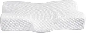Travesseiro Cervical Ortopédico Viscoelástico com Fronha Removível | Travesseiro Antialérgico Ergonômico para Pescoço | Ideal para Dormir de Lado ou de Costas