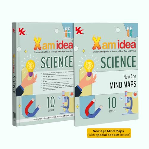 Image of Xam idea Science Class 10 - (CBSE 2026-27) | Mind Maps | Solved NCERT | Solved PYQs | MCQs, A-R, Case-based, VSA, SA, LA Questions | Solved 2026 CBSE Exam & Sample Papers | Practice Papers