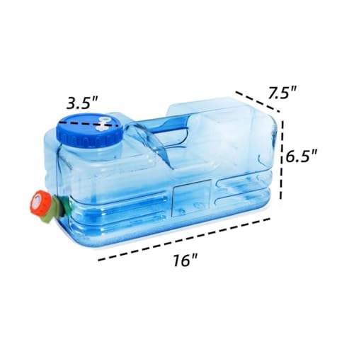 Contenedor de agua resistente a los golpes con grifo portátil para senderismo 5