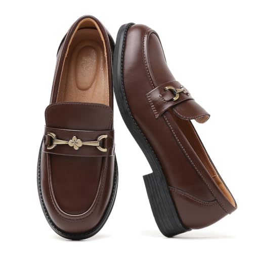 Image of Loafers for Women Womens Shoes Comfortable Dressy Slip On Low Heel Flats