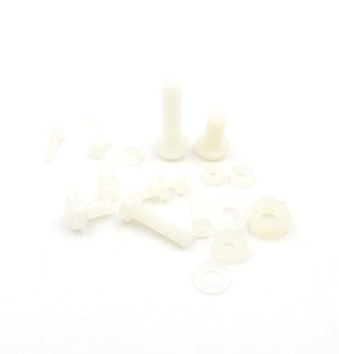 Miniatura 3 de HVAZI Metric M2 M2.5 M3 M4 M5 - Kit surtido de tornillos de cabeza de sartén Phillips de nailon (blanco)