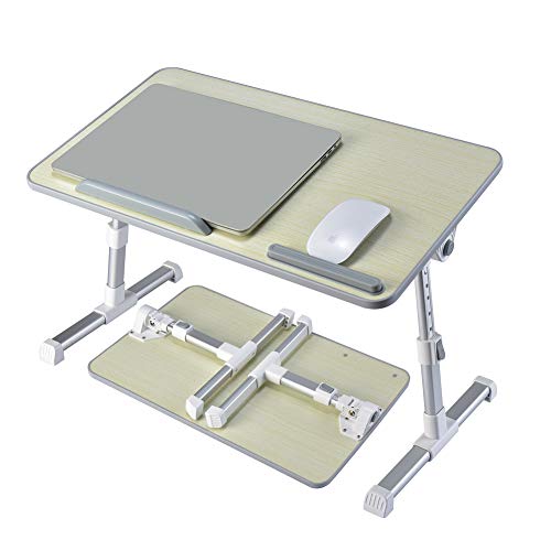 Lap Desk,Adjustable Laptop Desk for Bed,Portable Lap Desks with Foldable Legs, Portable Standing Bed Desk,for Eating, Working, Writing, Drawing Movie on Bed Or As Personal Dinning Table(Gray)
