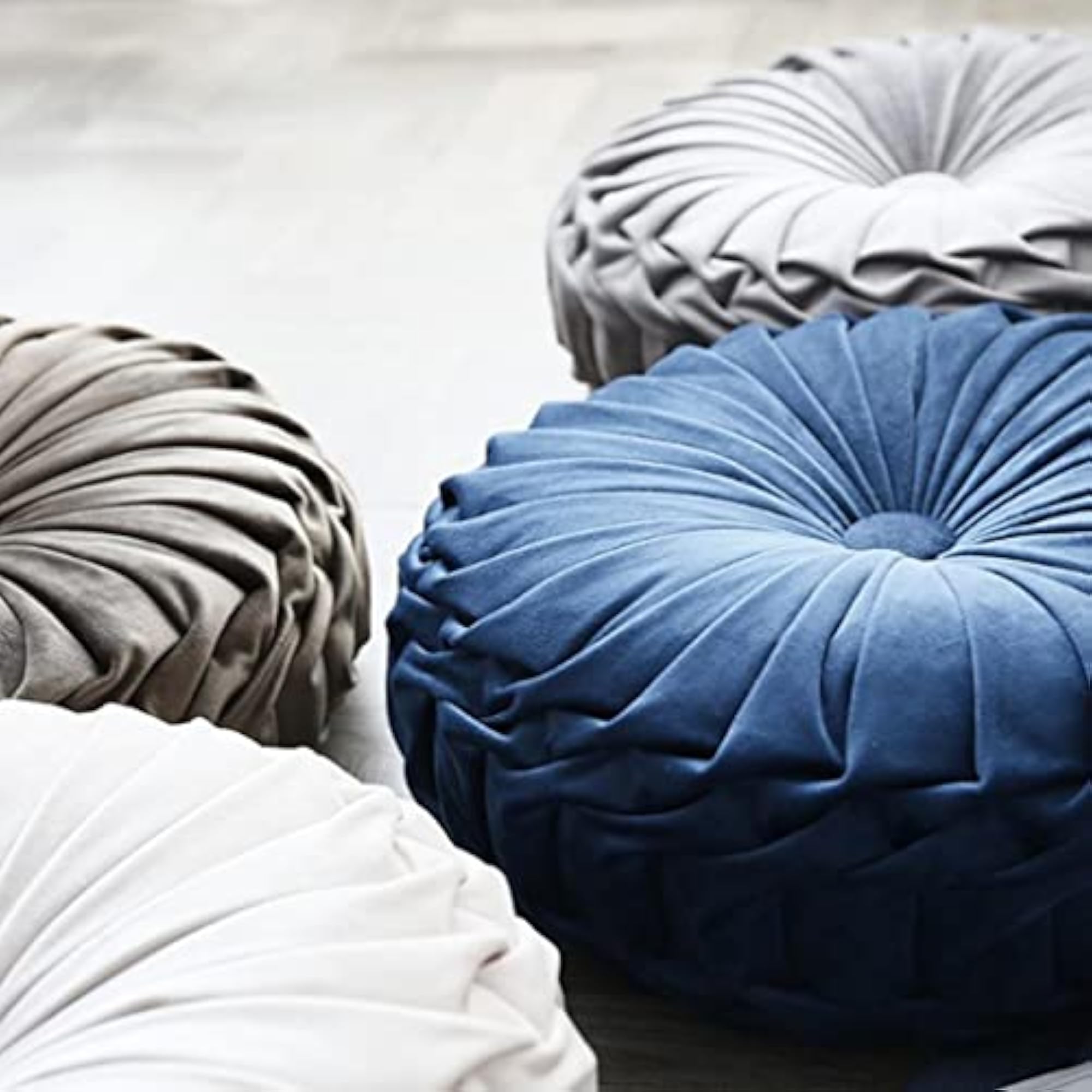 Pintuck Pumpkin Floor Pillow for Chair and Couch