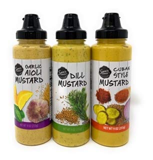 Sam’s Choice Dill Mustard 9oz! Sam’s Choice Garlic Aioli Mustard 9oz! Sam’s Choice Cuban Style Mustard 9oz (3pack!) Delicious Mustard Multi-pack For All Occasions! Best Mustard Trio Out There!