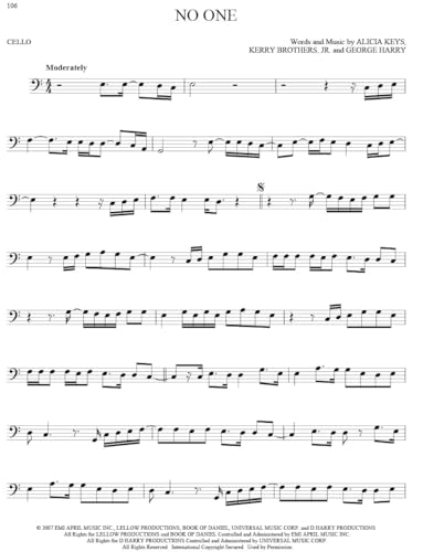 101 Hit Songs for Cello - Sheet Music Songbook | Solo Instrumental Folio for All Levels | Includes All of Me, Clocks, Shake It Off, Uptown Funk, Rolling in the Deep and More - Image 6